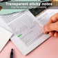 50 Sheets Transparent Sticky Notes Pad,Clear Cute Full self-Adhesive Waterproof,See Through Memo Pads,Perfect for College Essentials Books and Office Stationery Art and Craft
