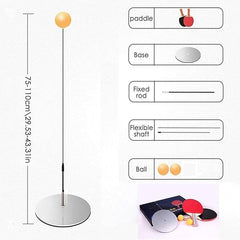 Table Tennis Trainer for Indoor/Outdoor Fun Perfect for Adults, Teens, & Kids - Ping Pong Practice Game