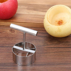 Stainless Steel Apple Corer and Fruit Core Remover Large Core Puller Hole Digger Kitchen Tool for Pear Rice Mold and Stewed Fruit Preparation