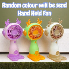 Rechargable Hand-Fan (Pack Of 1) | USB Charging Hand-Fan | Protable Summer Cooling fan For School Office And Travel | Indoor, Outdoor Handheld/Fan