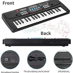 Kids Piano Keyboard with Mic (1 Year Warranty) 37 Keys 8 Rhythms 8 Tones 6 Demos Portable Electronic Keyboard Toy Beginners Educational Songs Recording Musical Toys 2 3 4 5 Years Boys Girls