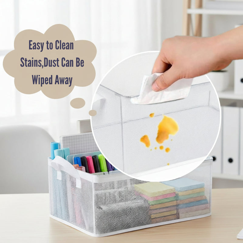 Basket Organizer with Handles Foldable Storage
