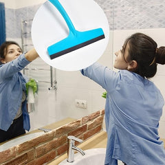 2-in-1 No-Dust Broom & Glass Wiper with Long Handle – Easy Kitchen & Floor Cleaning Tool