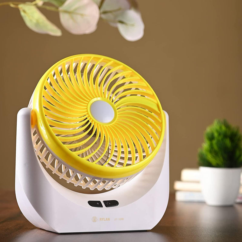 Jysuper Table fan Powerful Rechargeable Table Fan with LED Light, Table Fan for Home, Table Fans, Table Fan for Office Desk, Table Fan High Speed, Table Fan For Kitchen