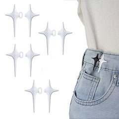 Tonity Jeans Button, Adjustable Button for Jeans, Detachable Decorative Waist Buckles Adjustable Waist Buckle for Loose Jeans Pants | Pearl Detachable Instant Jeans (2-Psc-White pin)