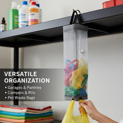 Multicolor Large Capacity Plastic Carry Bag Mesh Organizer for Kitchen, Durable Polyester Hanging Grocery Bag Holder, Storage with Widened Handle for Home & Cafe Use