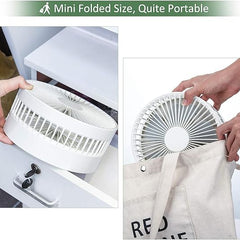 Rechargeable Fan For Home Portable Travel Mini Desk and table Air Circulator Fans with Adjustable Height from 14.2 inch to 3.3ft as Pedestal stand floor Fan, 3 Speed Settings