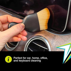 Mini Car Cleaning Brush with Handle and Dust Cover Car AC Vent Cleaner Dashboard Cleaner Accessories for Detailing Brush Multipurpose Gadget Cleaner Car Duster Brush (Pack of 2)