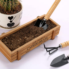 3 Pcs Gardening Hand Tools Set (Cultivator, Big Trowel, Transplanter with Wooden Handle), Home Garden Durable Plant Tool, Planting, Weeding, Pruning, Soil Maintenance, Farming Essential Kit