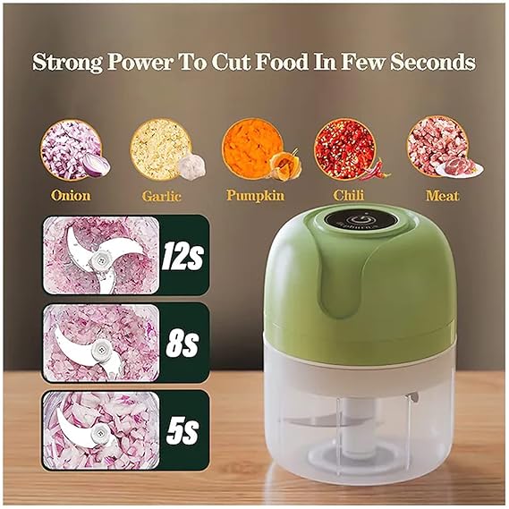 Electric Mini Garlic Chopper USB Meat Grinder Garlic Masher Machine Sturdy Durable Crushed Ginger Vegetable Crusher