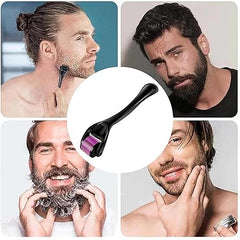 Derma Roller For Hair And Beard Regrowth 540 Micro 0.5MM Titanium Alloy Needles Reduces Hair Fall & Stimulates Hair Follicles, Safe and Effective Easy to use | Skin Care Men and Women