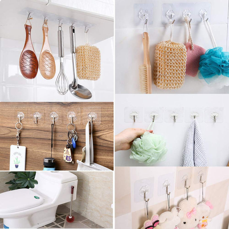 Adhesive Wall Hooks, Nail Hook for Bathroom