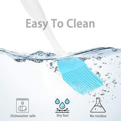 Silicone Flat Pastry Cooking Oil Brush for Grilling, Tandoor and BBQ,Multipurpose Silicon Brush .(Multicolor