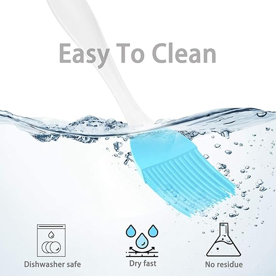 Silicone Flat Pastry Cooking Oil Brush for Grilling, Tandoor and BBQ,Multipurpose Silicon Brush .(Multicolor