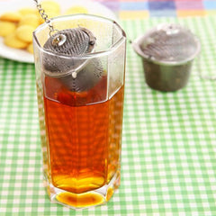 Stainless Steel Mini Tea Filter, Easy Net Mesh Style Tea Infuser with Hanging Chain Diffuser for Tea, Coffee, Spices, Multipurpose Use Home and Kitchen, Reusable Accessories