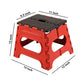 12 Inch Plastic Folding Stool, Non-Slip Stepping Stool, Lightweight Portable Footstool, Folding Stool with Carrying Handle for Kitchen, Bathroom, Garden & Outdoor