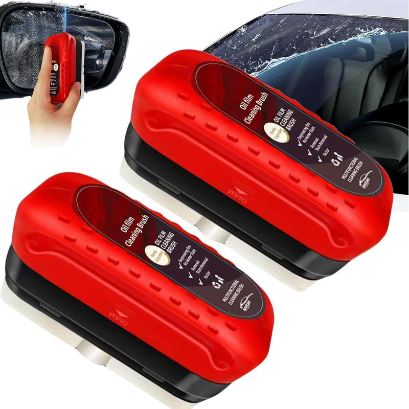 Automotive Oil Film Cleaning Brush, Glass Cleaning Board, Car Glass Oil Film Removal Cleaner, Powerful Windshield Cleaner & Remover, Enhance Visual Effect of Windshield