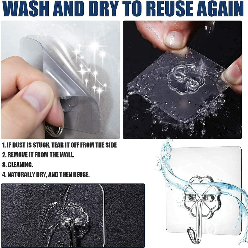 Adhesive Wall Hooks, Nail Hook for Bathroom