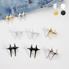Tonity Jeans Button, Adjustable Button for Jeans, Detachable Decorative Waist Buckles Adjustable Waist Buckle for Loose Jeans Pants | Pearl Detachable Instant Jeans (2-Psc-White pin)