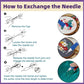 1 Set Punch Needle Set for Beginners - 3 Needle Sizes Threader, Embroidery Pen with Instructions - DIY Craft & Embroidery Tool,Sewing, Knitting, Embroidery Needle Punch (1 Set --- Purple punch needle set for embroidery)