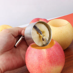 Stainless Steel Apple Corer and Fruit Core Remover Large Core Puller Hole Digger Kitchen Tool for Pear Rice Mold and Stewed Fruit Preparation