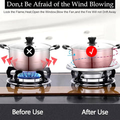 Gas Saver Burner Dish, Energy Saving Gas Stove Stand, Windproof Energy Saving Stand Metal Body