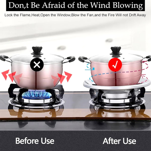 Gas Saver Burner Dish, Energy Saving Gas Stove Stand, Windproof Energy Saving Stand Metal Body