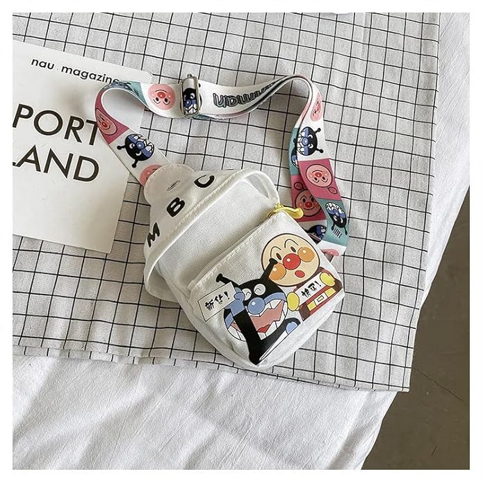Cute Small Canvas Cotton Sling Bag Daypack Crossbody Sling Bag Travel Hiking Chest Bag Casual Daypack for Boys Girls