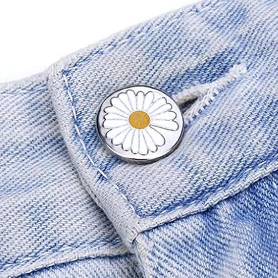 Jeans Buttons Repair Studs for Jean Pant Replace Silver Daisy | Crafts | Sewing | Closures & Connectors | Buttons