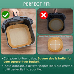 Square Disposable Paper Air Fryer