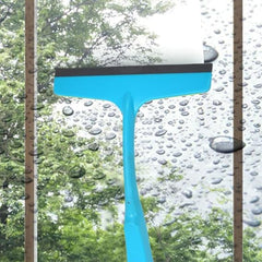 2-in-1 No-Dust Broom & Glass Wiper with Long Handle – Easy Kitchen & Floor Cleaning Tool