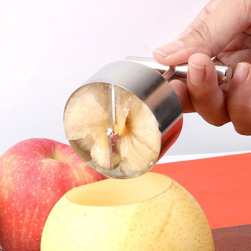 Stainless Steel Apple Corer and Fruit Core Remover Large Core Puller Hole Digger Kitchen Tool for Pear Rice Mold and Stewed Fruit Preparation