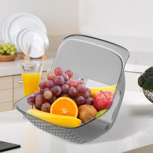 Drain Basket for Vegetables Washing Transparent Grey|Home & Garden | Kitchen Tools & Gadgets |1 Strainer Basket