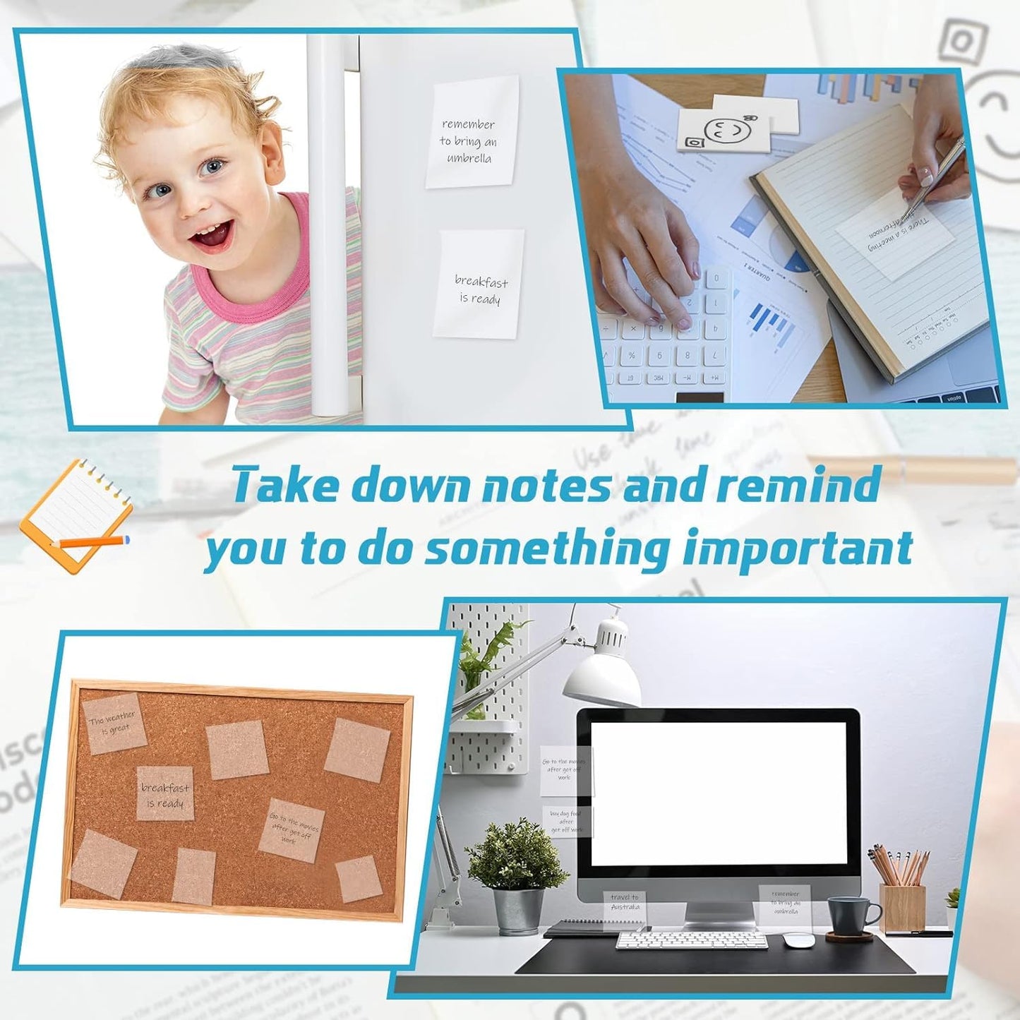 50 Sheets Transparent Sticky Notes Pad,Clear Cute Full self-Adhesive Waterproof,See Through Memo Pads,Perfect for College Essentials Books and Office Stationery Art and Craft