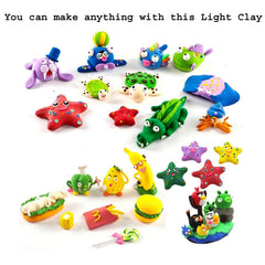 Super Clay 12Pc Air Dry Clay for Kids with Sculpting Tools - Creative Art & Crafts Play Dough Birthday Return Gift for Boys and Girls