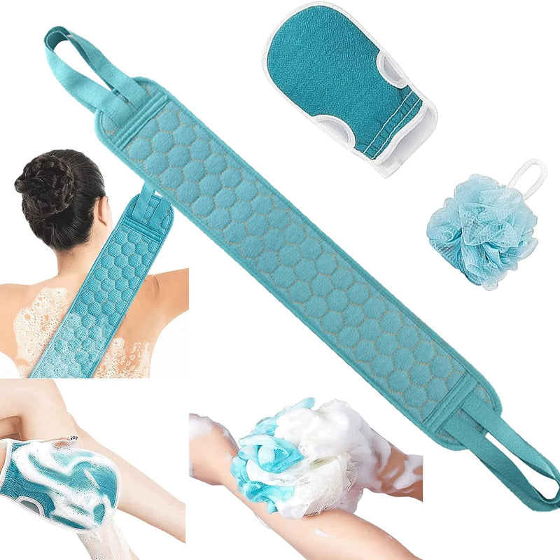Bath Scrubber & Loofah Sponge Pouf