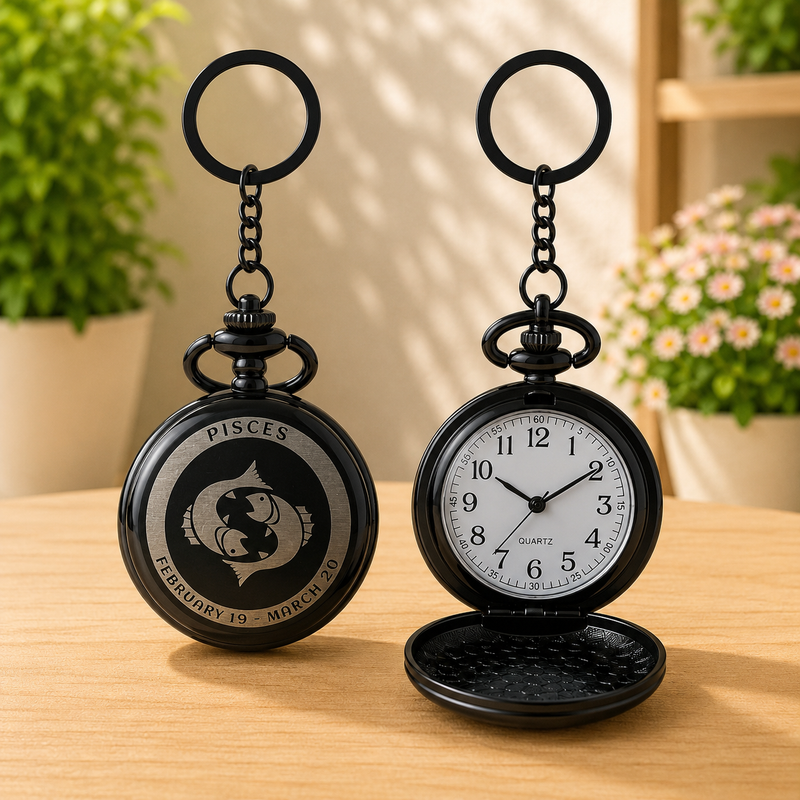 Pisces Time Piece Keychain