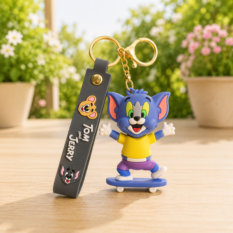 Tom Skates Silicone Keychain