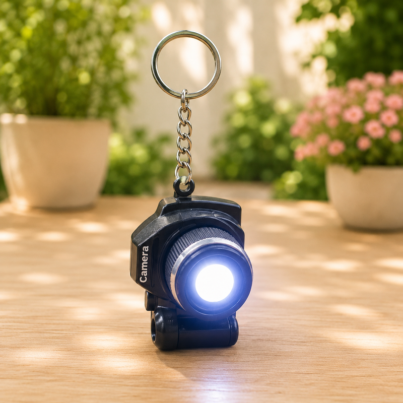 Flash Camera With Sound Keychain