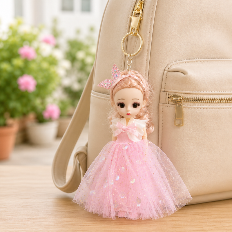 Long Dress Bag Charm Keychain