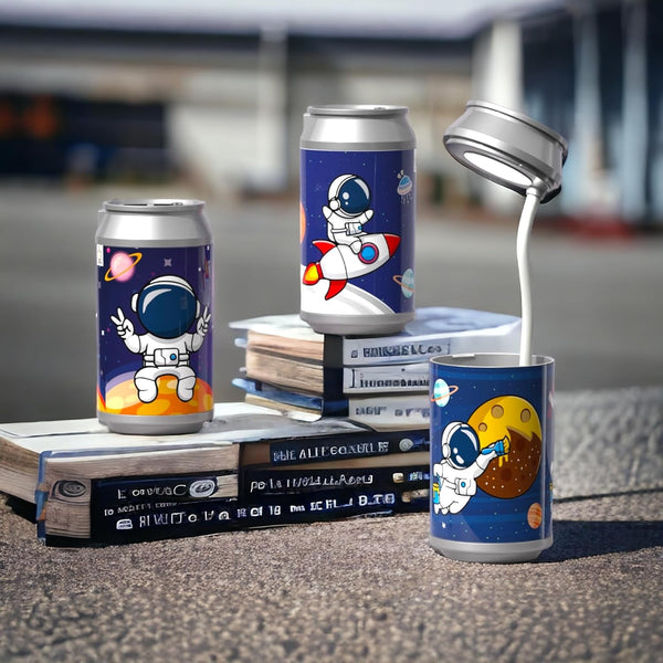 Cutest Newest Astronaut Can Look Desk Lamp Rechargeable Night Light -01 Pc. Mix Colour