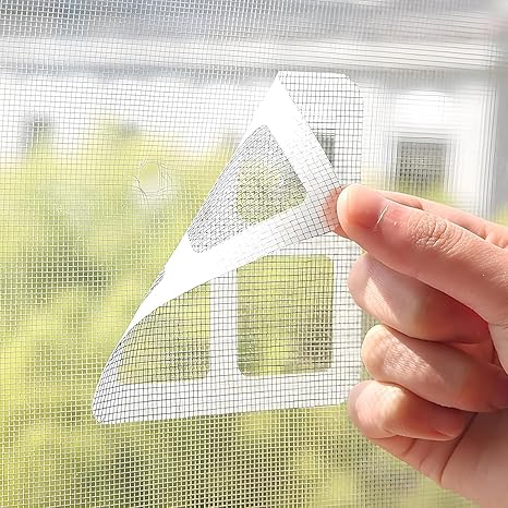 Garth Window Screen Repair Tape (1 Pc, 4 × 4 Inch) Pack of 20 for Quick Fix, Tear Repair, Mesh Patch, Durable Self Adhesive, Easy To Use for Doors, Windows, Patio Screens, Prevents Insects