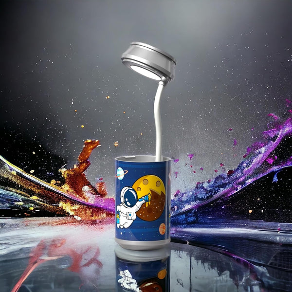 Cutest Newest Astronaut Can Look Desk Lamp Rechargeable Night Light -01 Pc. Mix Colour
