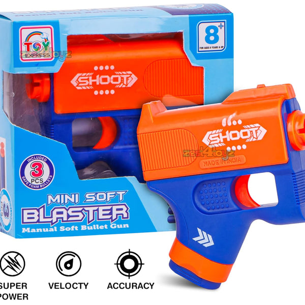 Blaster Storm Safe and Long Range Toy Gun for Kids Included 3 Bullets Toy Gun for Kids (Blue)