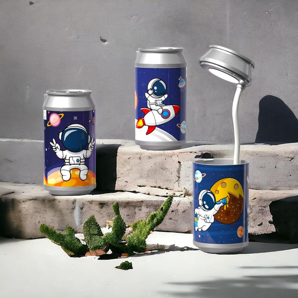 Cutest Newest Astronaut Can Look Desk Lamp Rechargeable Night Light -01 Pc. Mix Colour
