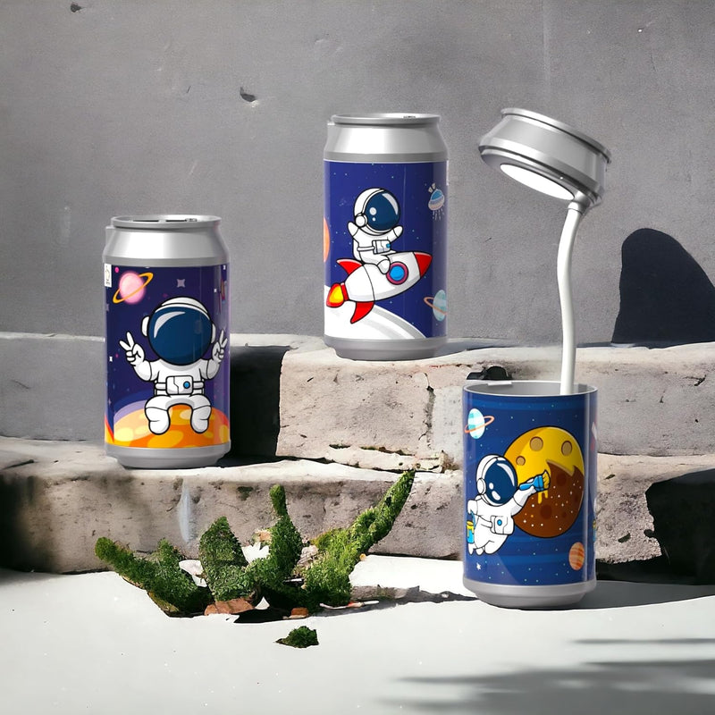 Cutest Newest Astronaut Can Look Desk Lamp Rechargeable Night Light -01 Pc. Mix Colour