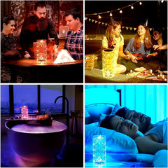 Crystal Diamond Table Lamp Dimmable Touch And Remote Control