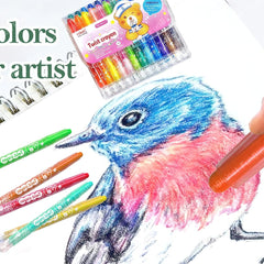 2 Twist Crayons for Kids - 24 Pcs Crayon Set for Kids