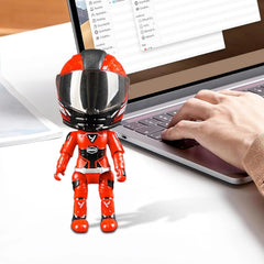 MotoGP Helmet Metal Mini Figure, Die-Cast Transforming Action Figure, Poseable Racing Character with Helmet- Red