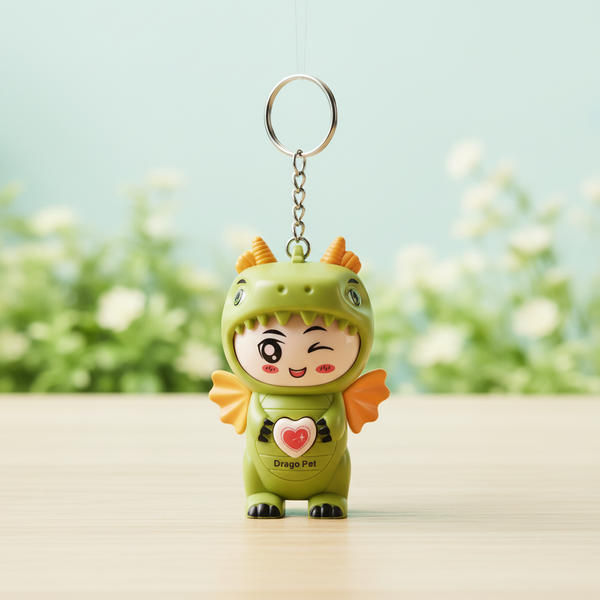 Cute Dragon Face Changing Keychain